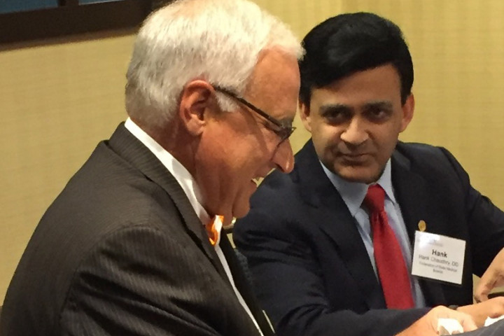 Dr. Hitzeman and Dr. Chaudhry at the AOA HOD Meeting
